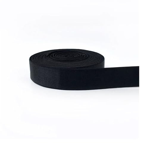 Banda elástica for Sujetador de 10 Metros, 6-40mm, Correa for el Hombro, Ropa Interior, Bandas de Goma, cinturón, Cinta elástica de Nailon, Accesorio de Costura DIY(Black,10METERS_6MM)