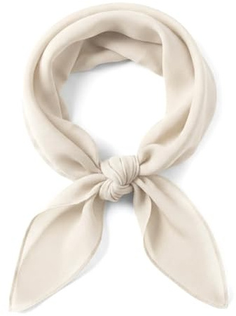 TigerTie Damen Nickituch Chiffon in einfarbig Uni - Leichtes zartes Halstuch - 58 x 58 cm