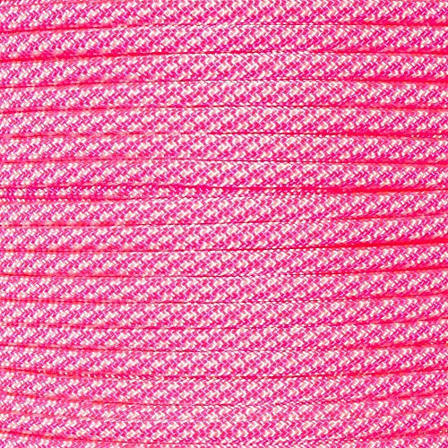 Paracord Planet 550 Nylon Paracord 7 Stränge Typ III Utility Cord – größte Auswahl erhältlich, Neon Pink Candy Cane, 25 Feet