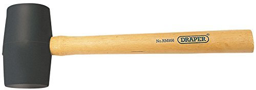 3 x Hardwood Shaft Rubber Mallet 410 g 14.5 oz