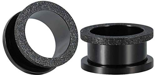 Huacan Flesh Tunnel Piercing Set 6mm 8mm 10mm 12mm 14mm 16mm Ohr Plug Schwarz Silber Rose Mit Granulierend Anhänger Double Flared Klassisch Expander Chirurgen Edelstahl Schmuck Damen Herren 2 Stück