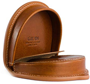 GIUDI ® Schüttelbörse Münzbörse Pflanzlich gegerbtes Rindsleder (Nocciola)