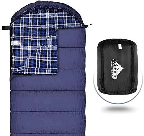Mcota Baumwoll-Flanell-Schlafsack für Erwachsene, 100% Baumwollfutter Schlafsack für Camping, Wandern, Rucksackreisen, Reisen, leicht und tragbar, 3-4 Jahreszeiten bei warmem Wetter