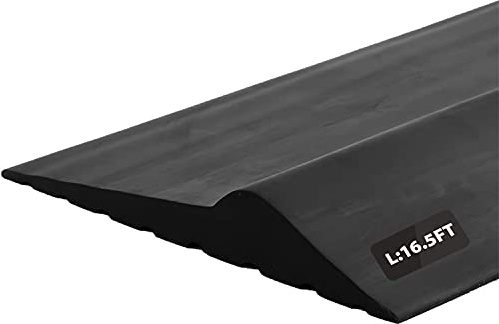 16.5Ft Universal Garage Door Bottom Threshold Seal Strip DIY Weather Stripping Replacement，Not Include Sealant/Adhesive (Black)