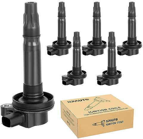 Ignition Coil Pack Replacement for 3.5 3.7 V6 Ford Edge Explorer F150 Flex MKS MKT MKZ, Mazda 6 CX-9 2007 2008 2009 2010 2011 2012 2013 2014 2015 2016 3.7L 3.5L, UF553 DG520, Pack of 6