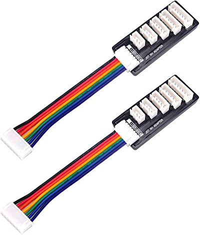GTIWUNG 2S-6S Balance Ladegerät Expansion JST-XH Adapter Board für RC Lipo Akku Aufladen, 2S-6S Balance Charger Erweiterung, Ladeerweiterungsplatine, Balance Ladeadapter mit Kabel