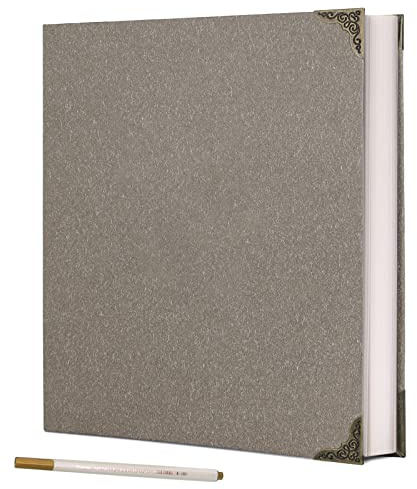 Vienrose Fotoalbum Selbstklebend 60 Seiten Hardcover mit DIY Scrapbooking Kit 3 Ringe Papier Scrapbook für Liebhaber Freunde Kinder Jahrestag Hochzeit Geschenk