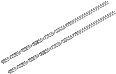 sourcing map 2 Stk. HSS Spiralbohrer (Hochgeschwindigkeitsstahl) Extra lange Twist Bohrer 5mm Bohrdurchmesser 160mm Länge
