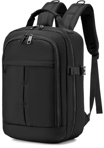 SPAHER Ryanair Handgepäck 40x20x25 Laptop Rucksack 14/15,6 Zoll Laptop Rucksack Reiserucksack Kabinengepäck Handgepäcksrucksack Schwarz