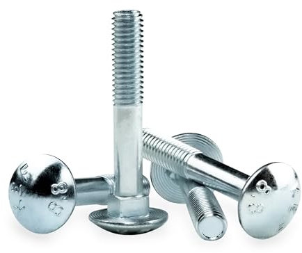 Schlossschraube mit Vierkantansatz M6x50-20 Stück - rostfrei - Flachrundkopfschrauben - Torbandschrauben - Flachrundschrauben mit Vierkantansatz