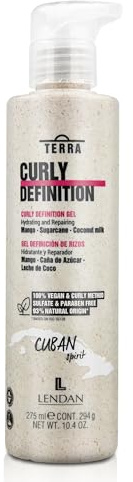 LENDAN - Gel Definidor de Rizos - Terra Curly Definition - 275 ml - Rizos Definidos sin Apelmazar - Hidrata y Repara la Fibra Capilar - Ideal para el Método Curly - Anti Encrespamiento