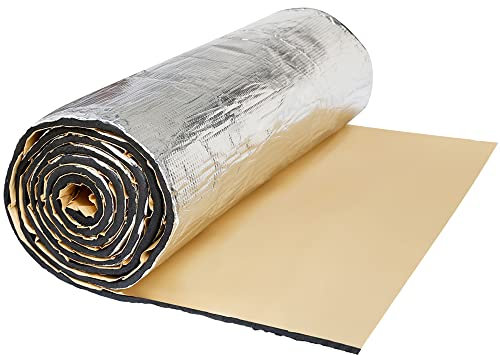 QUARKZMAN Isolante Insonorizzante per Auto 6 mm Isolamento Termico per Cofano Motore 200 x 50cm