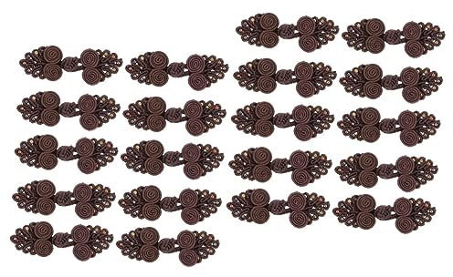 Amosfun 20stücke Cheongsam Knöpfe Traditionelle Chinesische Verschlussknöpfe Handgefertigte Kleidung Knöpfe Für Cheongsam Mäntel Schals Und Mode-accessoires