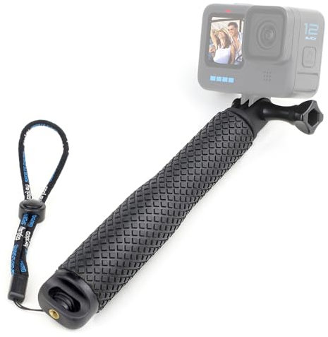SOONSUN 23'' Short Extension Selfie Stick Compact Hand Grip Waterproof Monopod Pole for GoPro Hero 13 12 11 10 9 8 7 6 5 4, Fusion, Session, Insta360 X2 X3, GO3, AKASO, DJI Osmo Action Camera