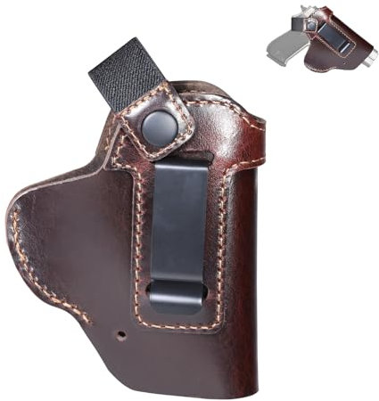 Leder Pistolenholster Waffenholster Pistolenhalfter Revolver Holster Verdeckte Pistole Case Holster Airsoft Waffentasche Gürtelholster Pistole Waffentasche für Taktisches 17 19 33 32 31 S&W M&P