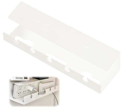 Kabelkanal Schreibtisch, 40cm Polystyrol Kabelhalter Tisch Kabelführung Kabelschacht, Kabelmanagement Schreibtisch für Kabelversteck, für Aller Art von Kabel innen Haus Büro (Weiß)