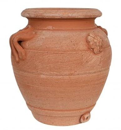Biscottini Juego de 2 macetas de Terracota artesanales 16,5 x 20,5 x 16,5 cm – Maceta de Terracota Interior y Exterior – Macetas para Plantas suculentas Made in Italy