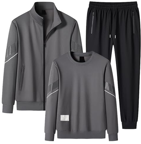 Chándal completo para hombre Y2k - Sudadera de Navidad para hombre y pantalones - Chándal para hombre - Tallas grandes - Chándal deportivo de invierno multifuncional - Chaqueta de jogging - Ideal para