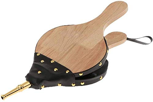 Fuelles, Fuelle for chimenea Soplador de fuelle de madera Soplador manual for chimenea Barbacoa y camping, Equipo de barbacoa con soplador manual, Accesorios for chimenea casera de bricolaje