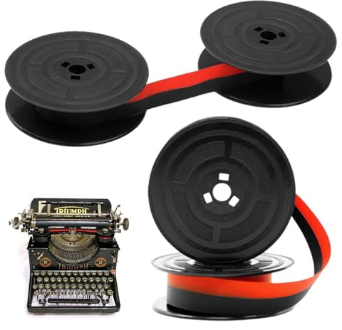 LBING 2 Stück GR4 Farbband für Schreibmaschine Schreibmaschinenband | für Olivetti GR4 Rot und Schwarz Nylon Typewriter Farbband Schreibmaschinenband für Klare und Präzise Druckergebnisse