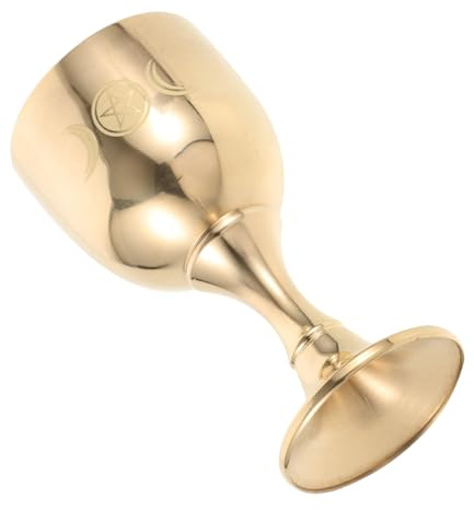 ULTECHNOVO Dekorativer Messing Opferkelch mit Vintage Stil Multifunktionaler Altarbecher für Zuhause und Teestuben Verschleißfest und Edles Goldenes Design