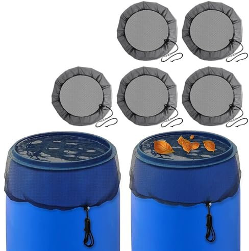 HYFEUOKF Netzabdeckung FüR Regentonne Mesh-Abdeckungsnetz for Regenfässer, PE-Wassersammeleimer, Tank, Regentropfen-Erntewerkzeug, Wasserschutz. FüR Regentonne(5PCS 60CM)