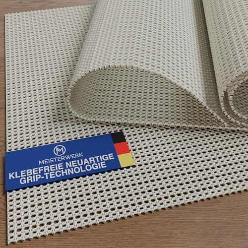 MEISTERWERK rutschfeste Teppichunterlage – Anti-Rutsch-Matte für Teppiche & Läufer | zuschneidbar, universell einsetzbar für alle Böden | 70x140 cm