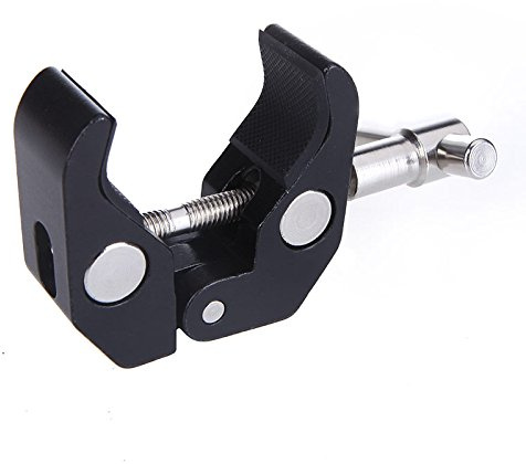 Qukaim Magic Friction Arm Super Crab morsetto, grande 5,5 cm morso pinza clip, braccio articolato monitor per fotocamere digitali, accorie fotografiche e luci