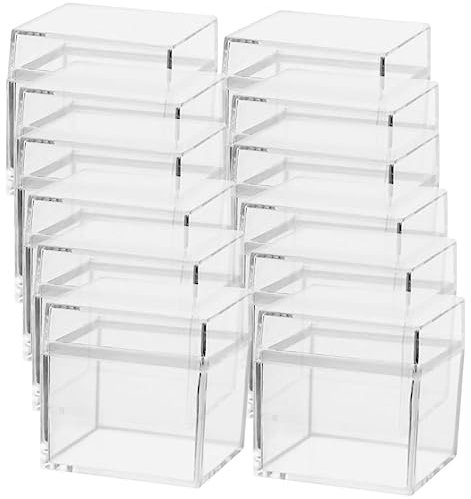 VILLFUL 12stücke Transparente Verpackungsboxen Für Bonbons Aufbewahrung Halter Anzeige Boxen Klar Schachteln Für Hochzeiten Weihnachten Oder Feste