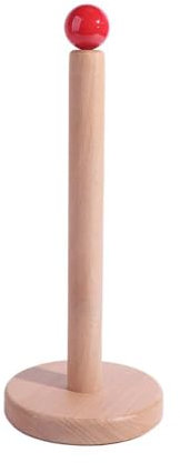 Papierhandtuchhalter aus Holz, Taschentuchständer, Küchenrollenspender, Halter für Badezimmer, Küche (rot)