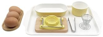 LLTCMYGS Set di Strumenti per Tagliare Le Uova della Cucina Montessori, Giocattoli sensoriali per cucine prescolari
