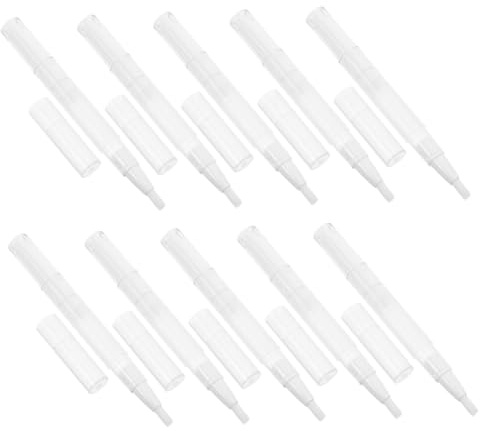 HONITANO 10 Stück Nagelöl Stifte Nachfüllbar Transparent mit Pinselspitze Leere Cuticle Oil Pen für Nagelpflege Reise Geeignet Vielseitig Befüllbar