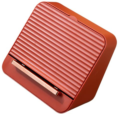 FONDOTIN Caja de Almacenamiento para Lápices Labiales de Escritorio, Organizador Porta Lápiz Labial Rojo, Soporte para Guardar Cosméticos, Protector Antipolvo para Maquillaje, Adecuado