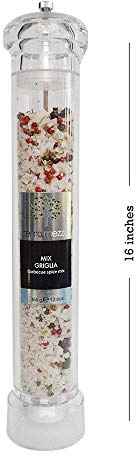 Terramezzo Grill Mix Ceramic Grinder (360g x 30cm Tall) Ideal for BBQ, Meat and Fish Dishes