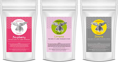 Lakrids Knud | 3er Pack Lakritz Probier-Set aus Schweden Lakritz Himbeer Zitrone Limette