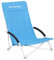SONGMICS Chaise de Plage, Pliante, Portable, Dossier Haut, Légère, Grande Capacité de Charge, Chaise d'Extérieur avec Sac de Transport, Bleu Clair GCB61BU