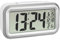 TFA Dostmann LUMIO PLUS sveglia digitale radiocontrollata con temperatura, 60.2553.02 plastica, bianco/argento
