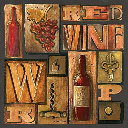 Feeling at home KUNSTDRUCK auf LEINWAND im SCHATTENFUGENRAHMEN Typ Set Wein SQ I Gorham Gregory - Essen quadrat Leinwandbilder im Holzrahmen cm_54_X_54