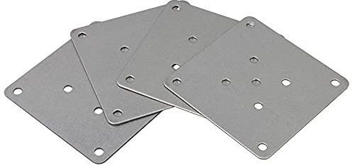 BQLZR 8 x 8 x 0,12 cm Möbelbeinmontageplatte mit 5-M5 Löchern, feste Montageplatte
