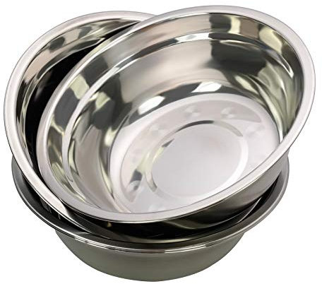 Dehouse 4-Pack Kitchen Serving Bowls, Stainless Steel Metal Mixing Bowl