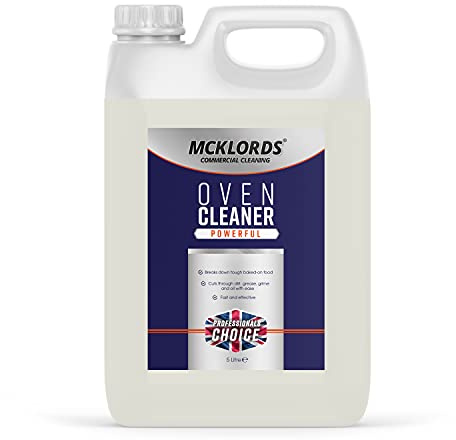 McKLords Professional Oven Cleaner 5L- Heavy-Duty Liquid Degreaser for Removing Tough Grease, Baked-On Food, and Carbon Build-Up- Industrial Strength Oven Cleaning Solution for Home and Commercial Use