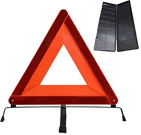ALL PARTS SOURCE Faltbarer Warndreieck-Reflektor, Verkehrssicherheit, reflektierend, mit vier Standbeinen