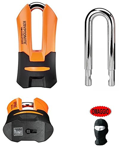 Dispositivo mecánico para scooter y moto KRIPTONITE EVOLUTION ARMORED con funda arco de acero 13 mm MAX-PERFORMANCE brazos de metal