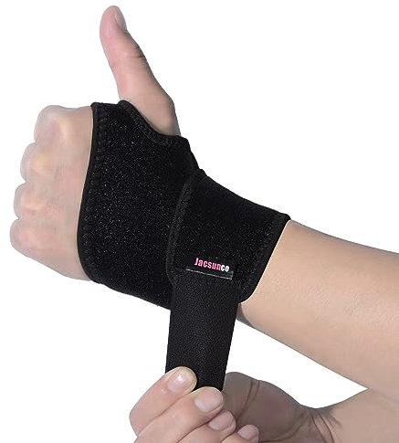 Handgelenk Bandagen, Kompressionsbandage zur Schmerzlinderung, Handgelenkstütze für Sport, Fitness, Kraftsport und Alltag, Wrist Wrap für Damen und Herren, Passend für Links und Rechts Hand (Schwarz)