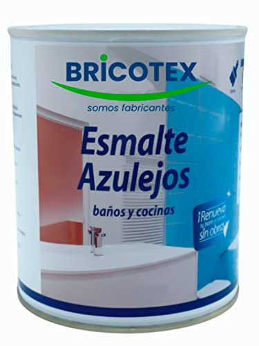 Bricotex Pintura para Azulejos de Cocina y baño, con acabado satinado, nueva carta de colores, fácil aplicación y elevada resistencia (750ml, Rosa)