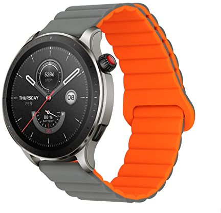 Silikon Armbänder für Amazfit GTR 4/ GTR 3/ GTR 3 pro/GTR 2/GTR 2e Männer und Frauen Bewegung mit Magnet Armbänder Ersatzband mit Magnet Armbänder Kompatibel mit Amazfit GTR 4 (8)
