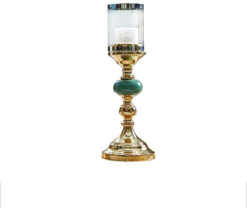 HEXEH Kerzenhalterhalter Säulenkerzenhalter mit Glas, Hurrikankerzenhalter for Hochzeitstag Hauswarming Party Tisch Mittelstücke Kandelaber (Size : B)