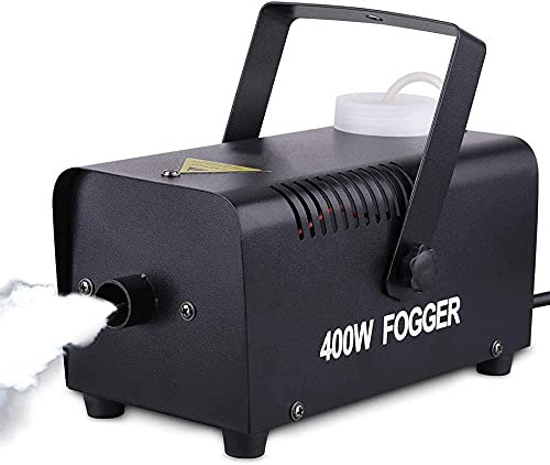 LEFEDA Máquina de Humo pequeña de Halloween, máquina de Humo portátil de 400w con Control Remoto inalámbrico, Controlador con Cable para Fiestas de Halloween y días Festivos