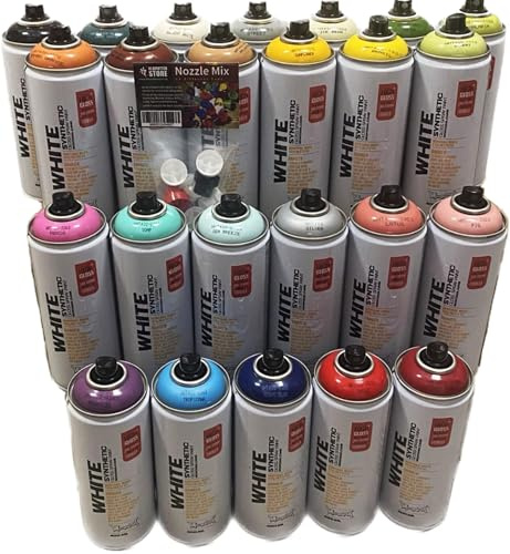 Sprühdosen 24 Montana Cans Synthetic Lack glänzend aufeinander abgestimmtes Farbspray