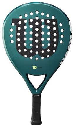 Raqueta de Pádel Wilson Blade V3, Potencia Dinámica y Sensación Consistente, para una Respuesta Rápida, Proporciona Absorción Suave de Impactos y Excelente Agilidad, Color: Verde, Talla: 2